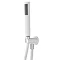 Arezzo Matt White Round Thermostatic Shower Pack with Head + Handset  Standard Large Image