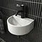 Arezzo Matt White Round Wall Hung Cloakroom Basin 1TH (303 x 255mm) Large Image