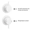 Arezzo Matt White Shower Set (Fixed Round Shower Head + Bath Spout)  Profile Large Image