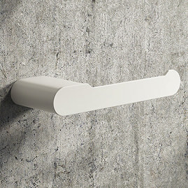 Arezzo Matt White Toilet Roll Holder Large Image