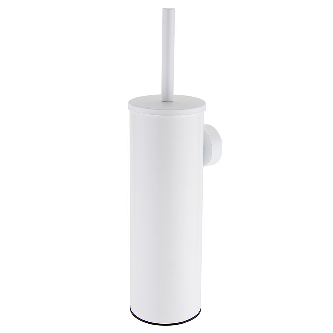 Arezzo Matt White Wall Mounted Toilet Brush + Holder