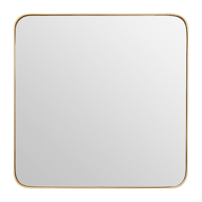 Arezzo Medium 400 x 400 Gold Frame Square Wall Mirror  Profile Large Image