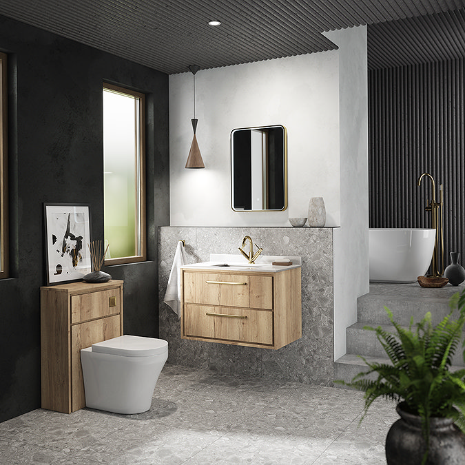 Arezzo Moda Rustic Oak 550mm WC Unit