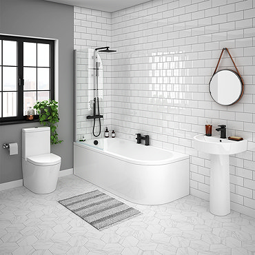 Arezzo Modern 1700 Shower Bath Suite
