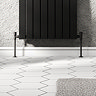 Arezzo Modern Angled Radiator Valves incl. 180mm Stand Pipes - Matt Black