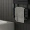 Arezzo Modern Angled Radiator Valves inc. 180mm Stand Pipes - Matt Black  Standard Large Image