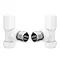 Arezzo Modern Angled Radiator Valves incl. 180mm Stand Pipes - White