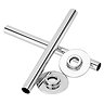 Arezzo Modern Angled Radiator Valves incl. 180mm Stand Pipes - Chrome  Feature Large Image