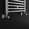 Arezzo Modern Angled Radiator Valves incl. 180mm Stand Pipes - Chrome