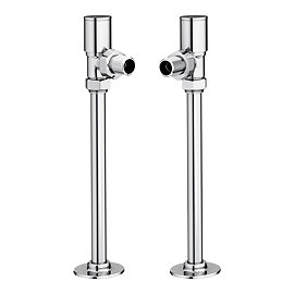 Arezzo Modern Angled Radiator Valves incl. 180mm Stand Pipes - Chrome Large Image