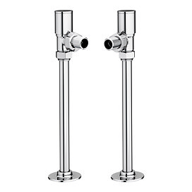 Arezzo Modern Angled Radiator Valves incl. 180mm Stand Pipes - Chrome Large Image
