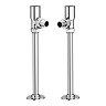 Arezzo Modern Angled Radiator Valves incl. 180mm Stand Pipes - Chrome Large Image