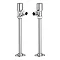 Arezzo Modern Angled Radiator Valves incl. 180mm Stand Pipes - Chrome Large Image