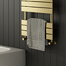 Arezzo Angled Radiator Valves incl. 180mm Stand Pipes - Brushed Brass