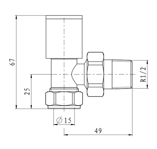 Arezzo Modern Angled Radiator Valves incl. 180mm Stand Pipes - Brushed Brass