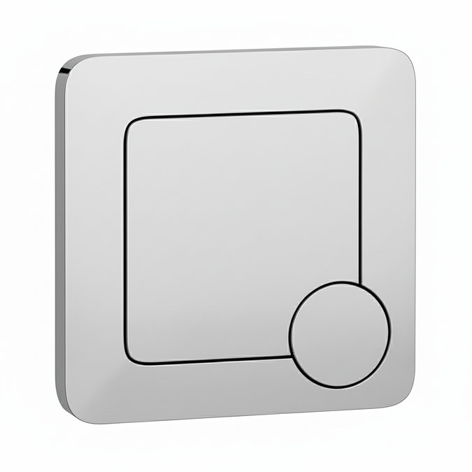 Arezzo Modern Chrome Square Flush Plate - 70 x 70mm