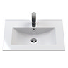 Arezzo Modern Matt Black Complete Bathroom Suite with Vanity, Bath, & Curved Screen