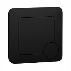 Arezzo Modern Matt Black Square Flush Plate - 70 x 70mm