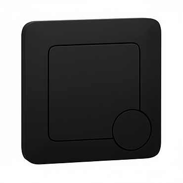 Arezzo Modern Matt Black Square Flush Plate - 70 x 70mm