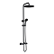 Arezzo Modern Round Thermostatic Shower (300mm Head - Matt Black)