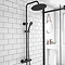 Arezzo Modern Round Thermostatic Shower (300mm Head - Matt Black)