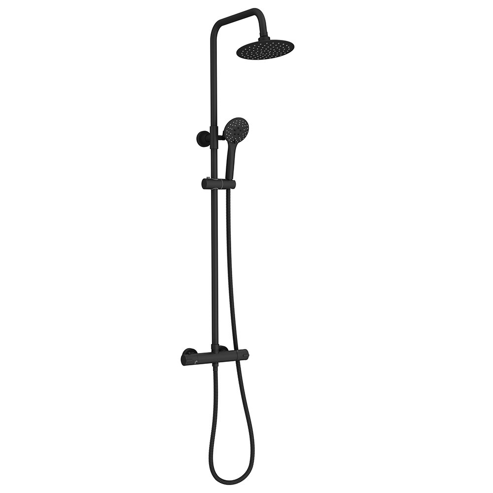 Modern Black Round Shower Arezzo Victorian Plumbing