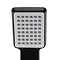 Arezzo Modern Square Shower Handset Matt Black