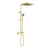Arezzo Modern Square Thermostatic Shower (300 x 300mm Head - Brushed Brass)  Feature Large Image