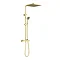 Arezzo Modern Square Thermostatic Shower (300 x 300mm Head - Brushed Brass)  Feature Large Image