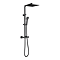 Arezzo Modern Square Thermostatic Shower (300 x 300mm Head - Matt Black)