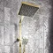 Arezzo Square Thermostatic Shower - Brushed Brass  Feature Large Image