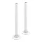 Arezzo Modern Straight Radiator Valves inc. 180mm Stand Pipes - White  Feature Large Image