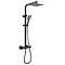 Arezzo Modern Square Thermostatic Shower - Matt Black