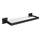 Arezzo Modern Wall Mounted Glass Shelf Matt Black