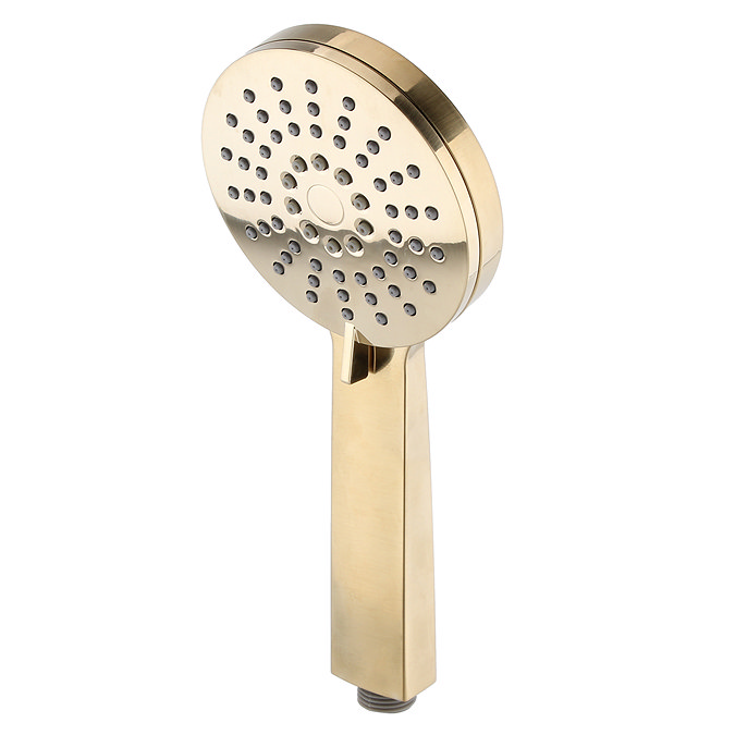 Arezzo Multi-Function Round Water Saving Handset Brushed Brass