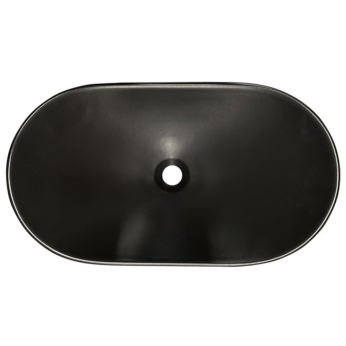 Arezzo Oval Counter Top Basin (620mm Wide - Matt Black)  Feature Large Image