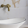 Arezzo Oval Counter Top Basin (620mm Wide - Matt White with Black Trim)