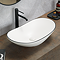 Arezzo Oval Counter Top Basin (620mm Wide - Matt White with Black Trim)