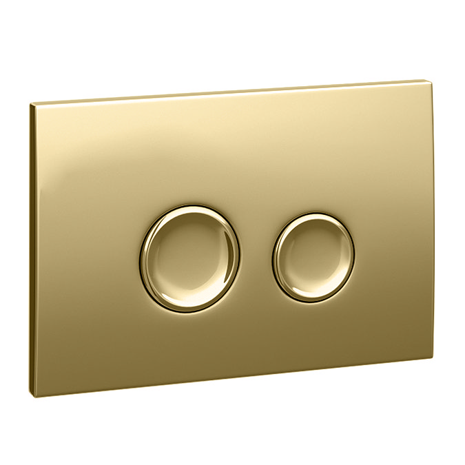 Arezzo Polished Gold Round Button Flush Plate
