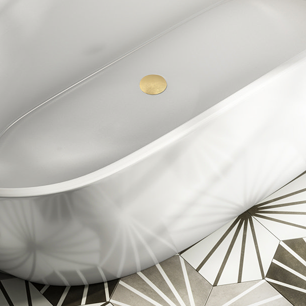 Arezzo PopUp Waste Cover (Brushed Brass) Victorian Plumbing UK