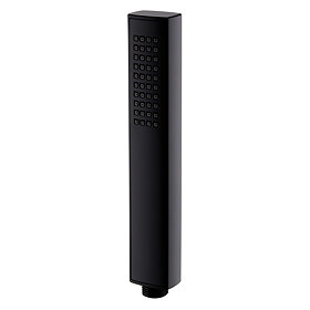 Arezzo Rectangular Shower Handset - Matt Black Large Image