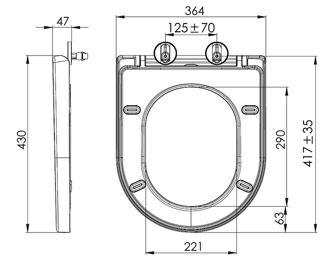 Arezzo Replacement Soft Close Toilet Seat