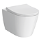 Arezzo Rimless Wall Hung Toilet (incl. Slim Soft Close Seat with Brushed Brass Hinges)