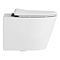 Arezzo Rimless Wall Hung Toilet (incl. Slim Soft Close Seat with Matt Black Hinges)