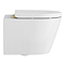 Arezzo Rimless Wall Hung Toilet (incl. Soft Close Seat with Brushed Brass Hinges)