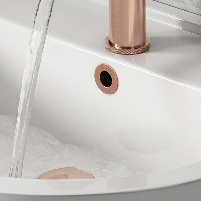 Arezzo Rose Gold Basin Overflow Cover Insert Hole Trim  Profile Large Image