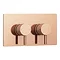 Arezzo Rose Gold Round Modern Twin Concealed Shower Valve with Diverter Feature Large Image