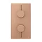 Arezzo Rose Gold Round Modern Twin Concealed Shower Valve with Diverter Standard Large Image