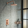 Arezzo Rose Gold Round Modern Twin Concealed Shower Valve  Standard Large Image