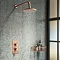 Arezzo Rose Gold Round Modern Twin Concealed Shower Valve  Standard Large Image